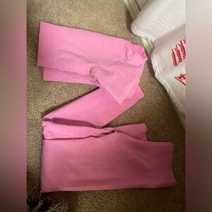 Blush pink 2 piece yoga set, stretchy